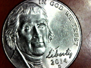 2014-Jefferson-Nickel-Damaged-Coin-Or-A-Strike-Error?